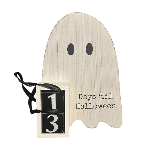 Quill To Paper Other - Spooky Ghost Countdown Wooden Halloween Advent Calendar Decor